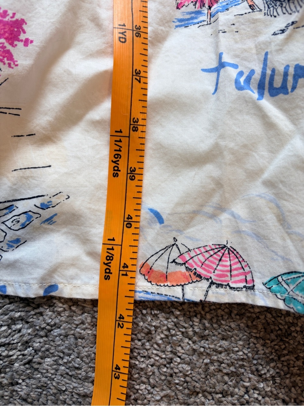 GAP Cream Midi Dress with Blue, Pink and Green Print - Picture 3 of 5
